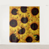 ジャイアントイエローサンフラワーフォトブース背景 タペストリー (正面)