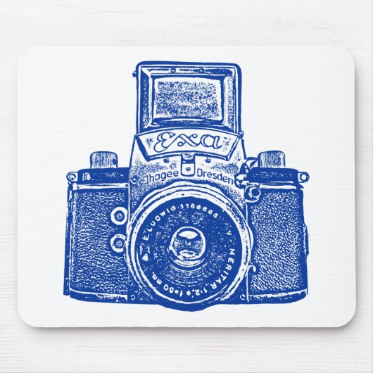 ジャイアントイーストドイツのカメラ – ダークブルー マウスパッド (正面)