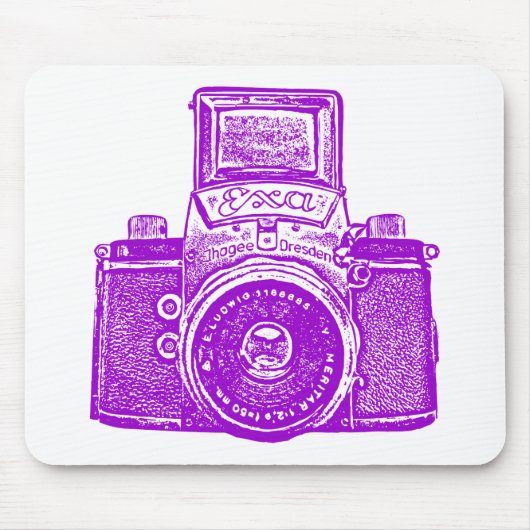ジャイアントイーストドイツカメラ – 紫 マウスパッド (正面)
