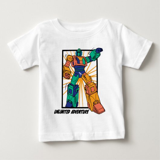 ジャイアントウォリアロボット：無限の冒険 ベビーTシャツ (正面)