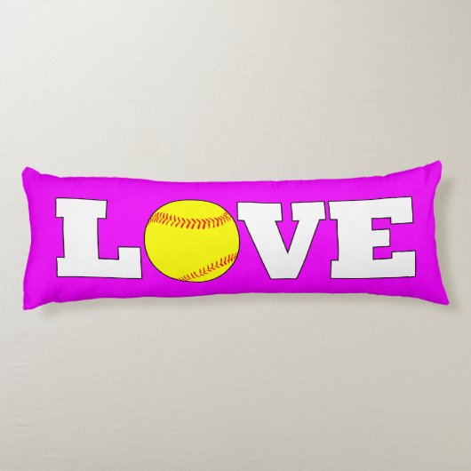 ジャイアントカスタムレーカラー速球ソフトボールLOVEスポーツ ボディピロー (裏面)