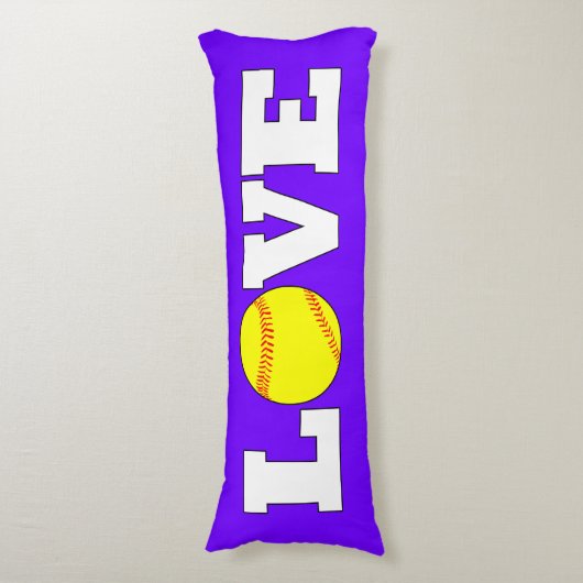 ジャイアントカスタムレーカラー速球ソフトボールLOVEスポーツ ボディピロー (正面縦)