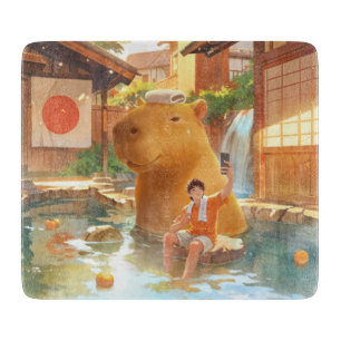 ジャイアントカピバラ – ホット春イラストレーション カッティングボード