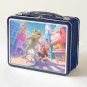 ジャイアントカメレオンシティイラストレーション メタルランチボックス (正面)