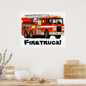 ジャイアントキッズレッドファイアートラック ポスター (キッチン)