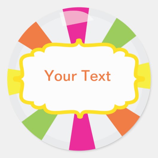 ジャイアントキャンディパーティービュッフェラベル ラウンドシール (正面)