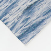 ジャイアントクジラが海から飛び出す  フリースブランケット (角)