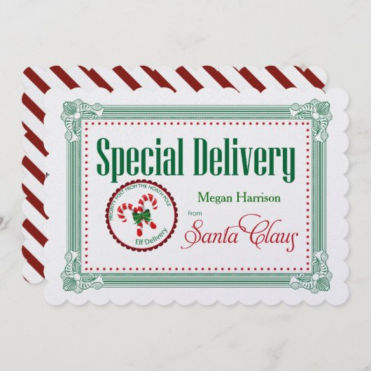 ジャイアントクリスマス特別配カスタム達ギフトラベル シーズンカード (正面/裏面)