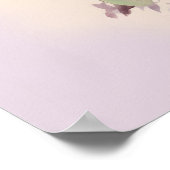 ジャイアントクレープマートルブーケ水彩 ポスター (角)