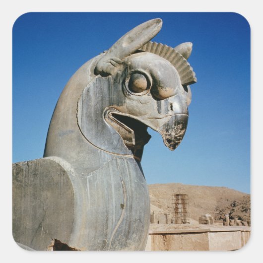 ジャイアントグリフィン、ペルシャ語、紀元前516-465年 スクエアシール (正面)