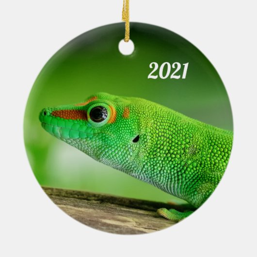 ジャイアントグリーンデイゲッコ – フェルマグランディスメタルホーン セラミックオーナメント (裏面)