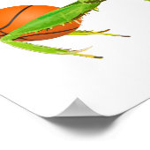 ジャイアントグリーン祈マンチスのバスケットボールのポスター ポスター (角)