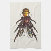 ジャイアントココナッツカニ-ヴィンテージイラストレーション キッチンタオル (縦)