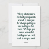 ジャイアントゴールデンレトリエバークリスマスウーマスドッグサンタ シーズンカード (裏面)