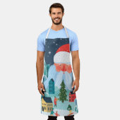 ジャイアントサンタオーバーシーズタウン エプロン (着用した状態)