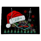 ジャイアントサンタハットラスベガスクリスマス抱き枕 ラージペーパーバッグ (正面)
