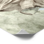 ジャイアントサンフラワーイエローパステルシックヴィンテージアンティーク ポスター (角)