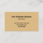 ジャイアントサンフラワーイエロー古いヴィンテージデカップアート 名刺 (裏面)