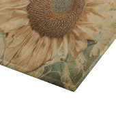 ジャイアントサンフラワーズイエローオールドヴィンテージア素朴ート カッティングボード (角)