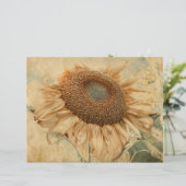 ジャイアントサンフラワーズイエローオールドヴィンテージデカップアート (スタンド正面)