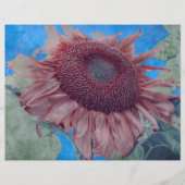 ジャイアントサンフラワーズカントリーピンクブルーデカップアート (正面)