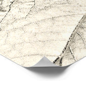 ジャイアントサンフラワーズセピアヴィンテージ夏フローラ ポスター (角)