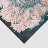 ジャイアントサンフラワーズヴィンテージセピアティール(緑がかった色)ヴィネット 薄葉紙 (詳細)