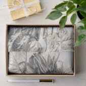 ジャイアントサンフラワーズヴィンテージセピアデカップアート 薄葉紙 (ギフト)