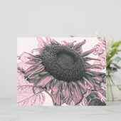 ジャイアントサンフラワーズヴィンテージ赤面ピンクデカップアート (スタンド正面)