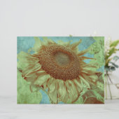 ジャイアントサンフラワーティール（緑がかった色）イエローグリーンアンティークヴィンテージ (スタンド正面)