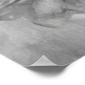 ジャイアントサンフラワーヴィンテージスタイル白黒アート ポスター (角)