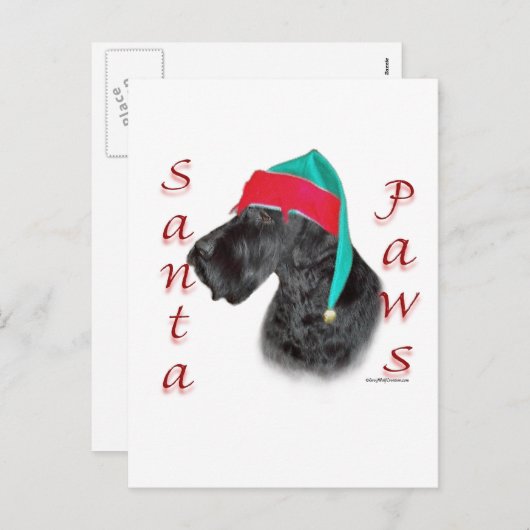ジャイアントシュナウザーサンタポーズ シーズンポストカード (正面/裏面)