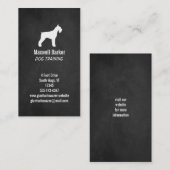 ジャイアントシュナウザーシルエット – シャルボードスタイル 名刺 (正面/裏面)