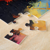 ジャイアントシュナウザードッグアクリルプリント | カラフル ジグソーパズル (側面)