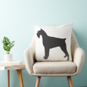 ジャイアントシュナウザードッグブリードシルエットイラストレーション クッション (椅子)
