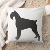 ジャイアントシュナウザードッグブリードシルエットイラストレーション クッション (ブランケット)