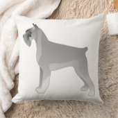 ジャイアントシュナウザードッグブリードシルエットイラストレーション クッション (ブランケット)