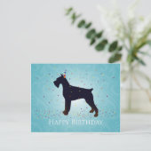 ジャイアントシュナウザーハッピーバースデーデザイン ポストカード (スタンド正面)
