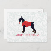 ジャイアントシュナウザーメリークリスマスデザイン シーズンポストカード (正面/裏面)