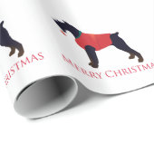 ジャイアントシュナウザーメリークリスマスデザイン ラッピングペーパー (ロールコーナー)