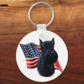 ジャイアントシュナウザー国旗 キーホルダー (正面)
