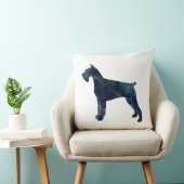 ジャイアントシュナウザー幾何学模様シルエット クッション (椅子)