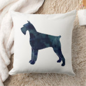 ジャイアントシュナウザー幾何学模様シルエット クッション (ブランケット)