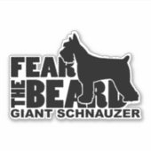 ジャイアントシュナウザー愛好家のためのデカールひげの恐怖 シール (正面)