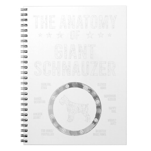 ジャイアントシュナウザー犬の恋人の解剖学 ノートブック (正面)