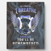 ジャイアントシュナウザー 息ある限り記念碑 フォトプラーク (正面)