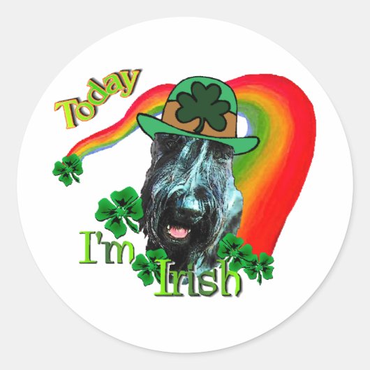 ジャイアントシュナウザーSt patricks day ラウンドシール (正面)
