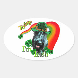 ジャイアントシュナウザーSt patricks day 楕円形シール