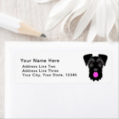 ジャイアントシュナウツァーキュートカートカートゥーンスケッチ ラベル (インサイチュ)