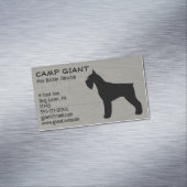 ジャイアントシュナウツァーシルエット |ウッドフェイクスタイル マグネット名刺 (インサイチュ)